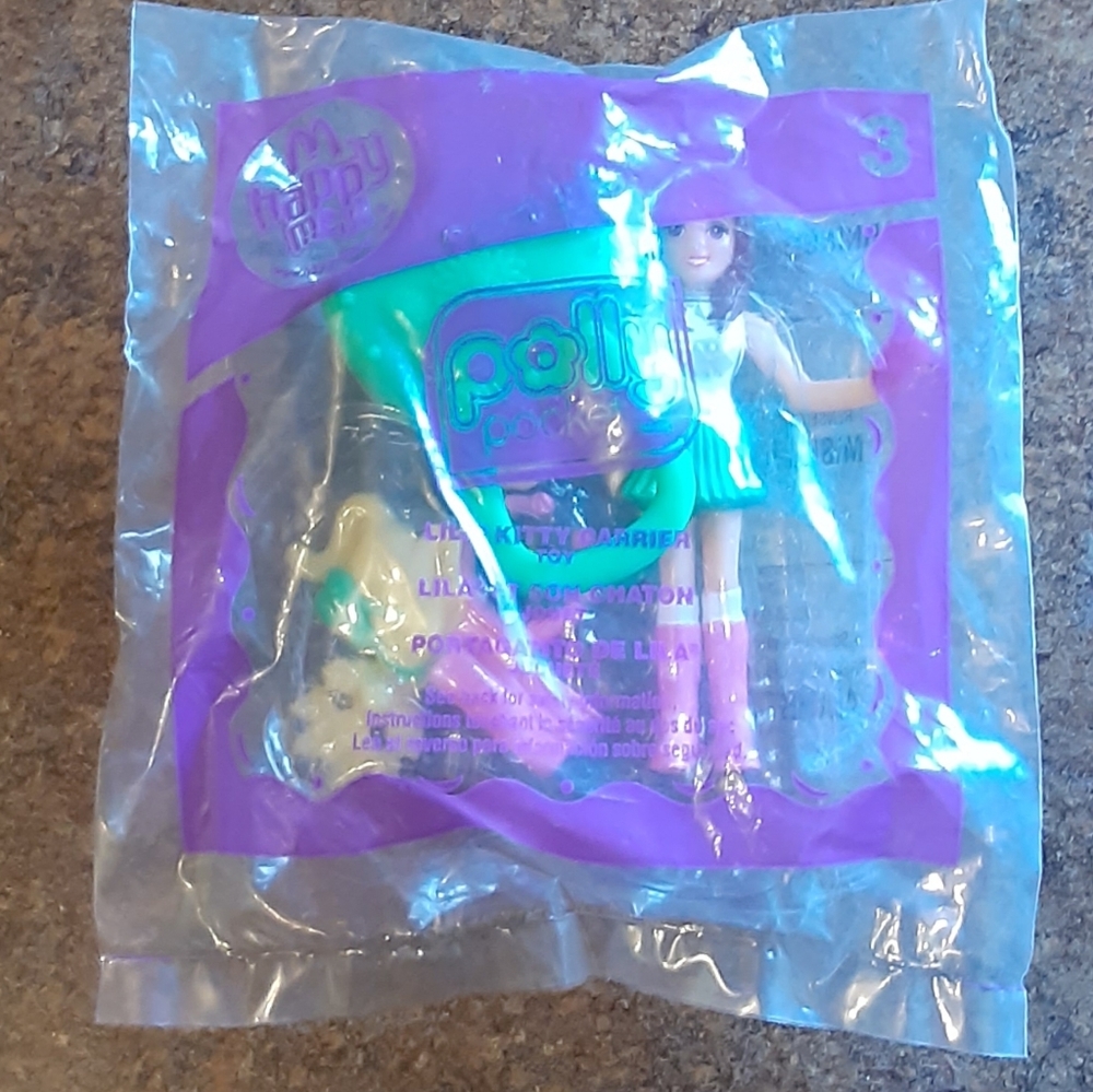 Polly Pocket Lila Kitty Carrier 2008 McDonald's Ha